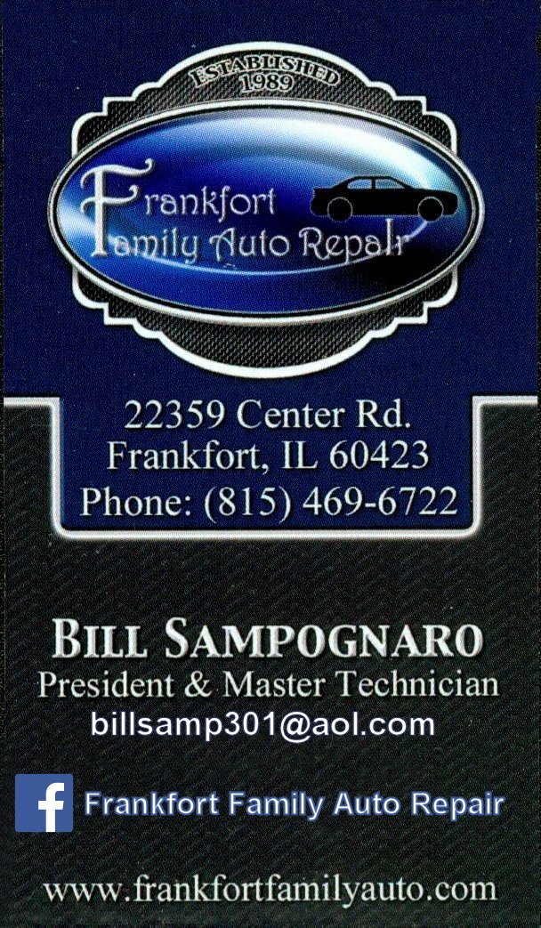 Sponsors Frankfort Car Club Illinois